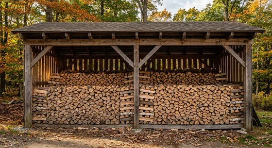 Укладка дров в Куровском, проезд Дачная, 36